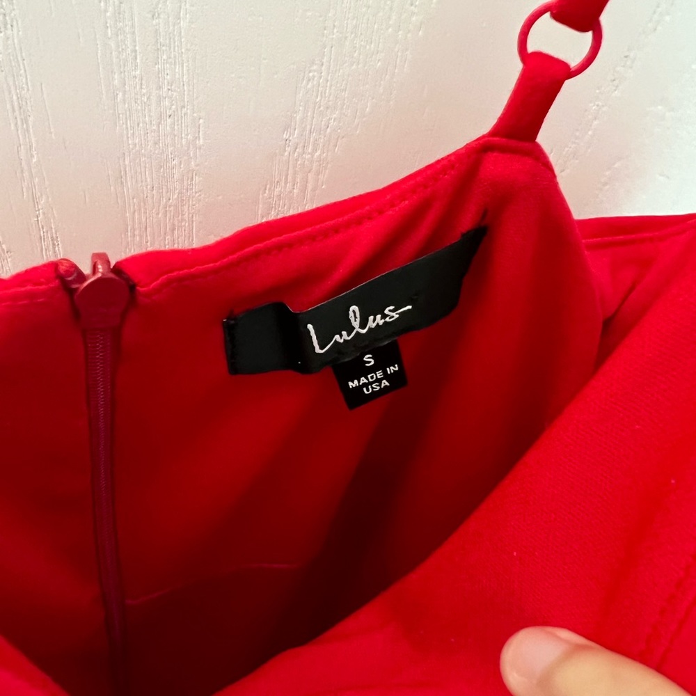 lulus sealed with a kiss red ruffled bodycon dress - Picture 4 of 5
